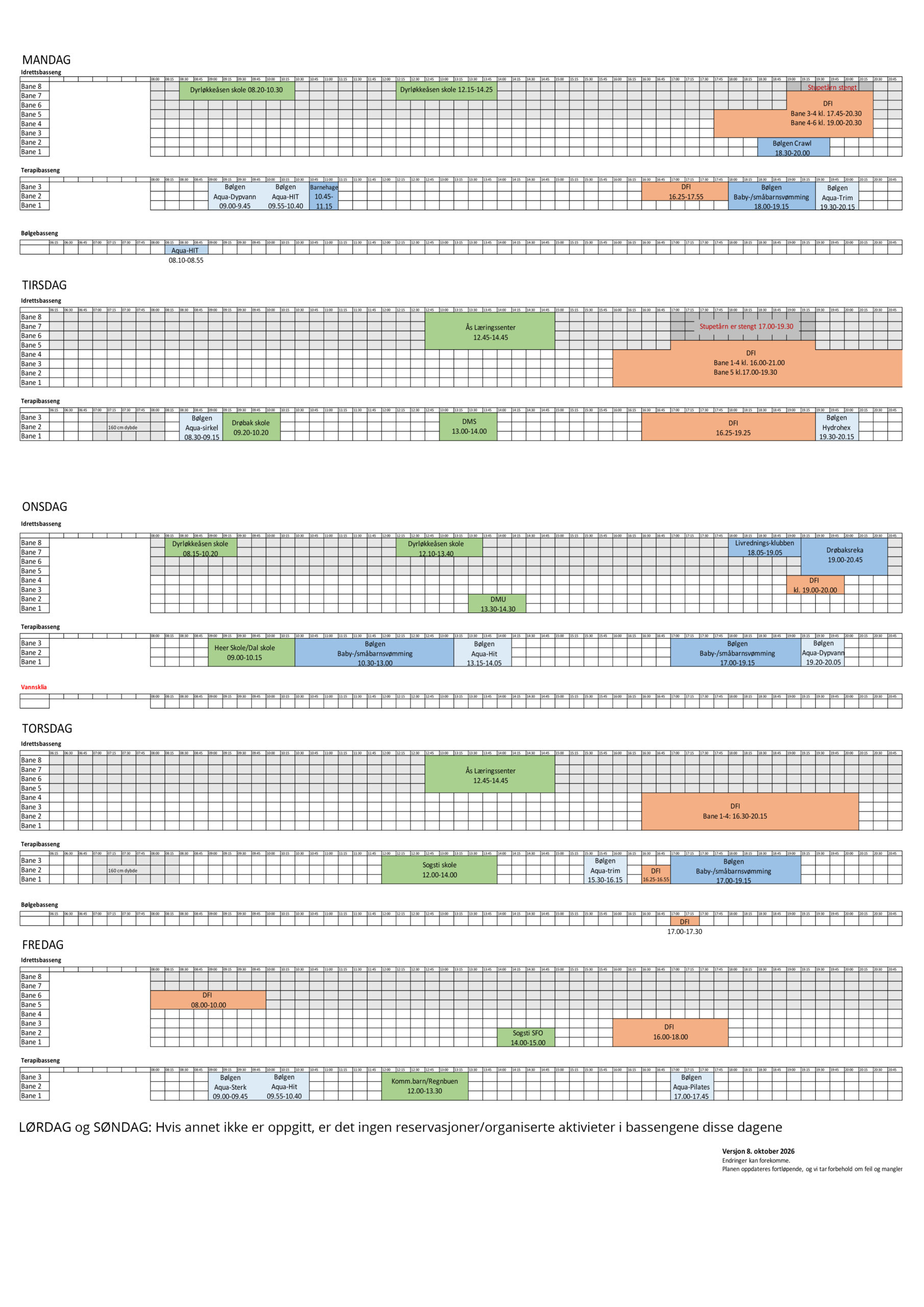 Bassengtimeplan WEB uke 42